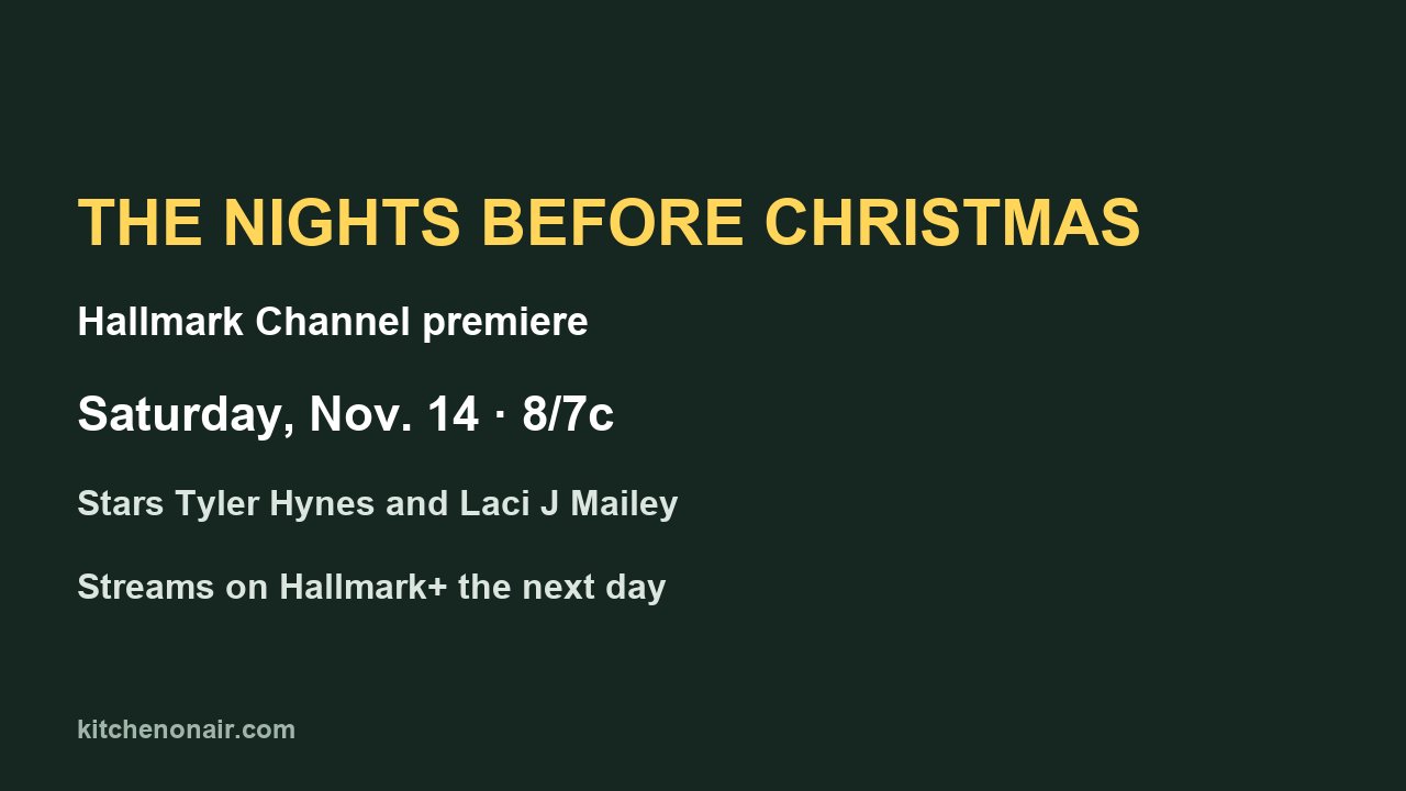 Premiere date and time for The Nights Before Christmas